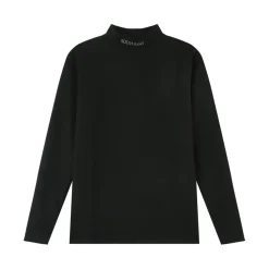 Pull Maille Logo Brode Noir