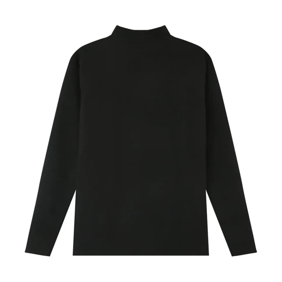 Pull Maille Logo Brode Noir