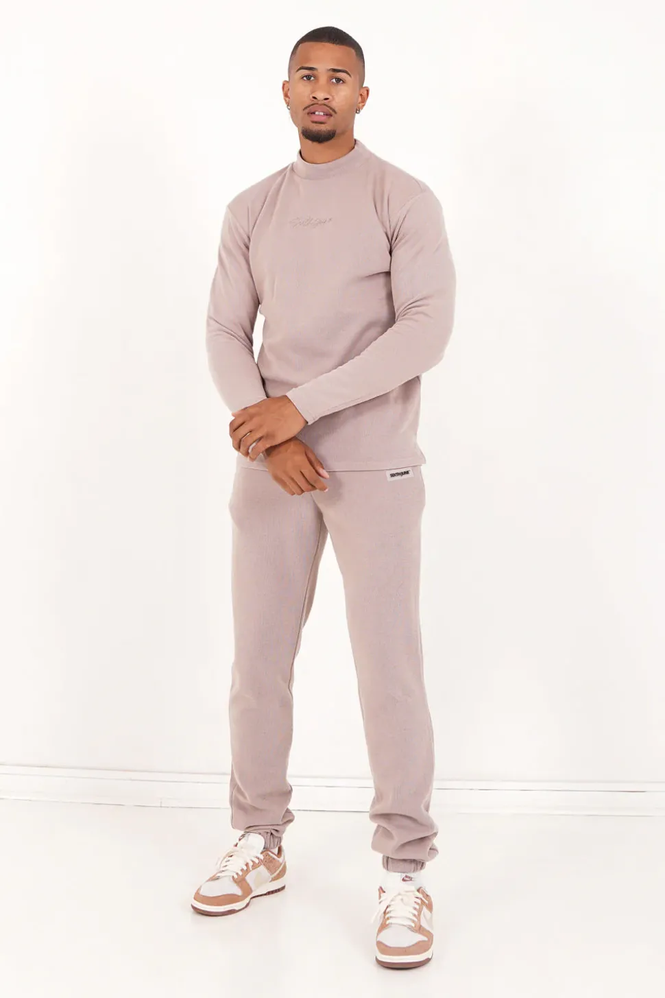 Pull Maille Logo Signature Beige
