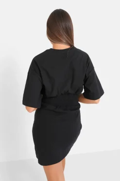 Robe Corset Broderie Noir
