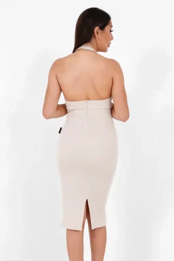 Robe Cotele Cordons Beige