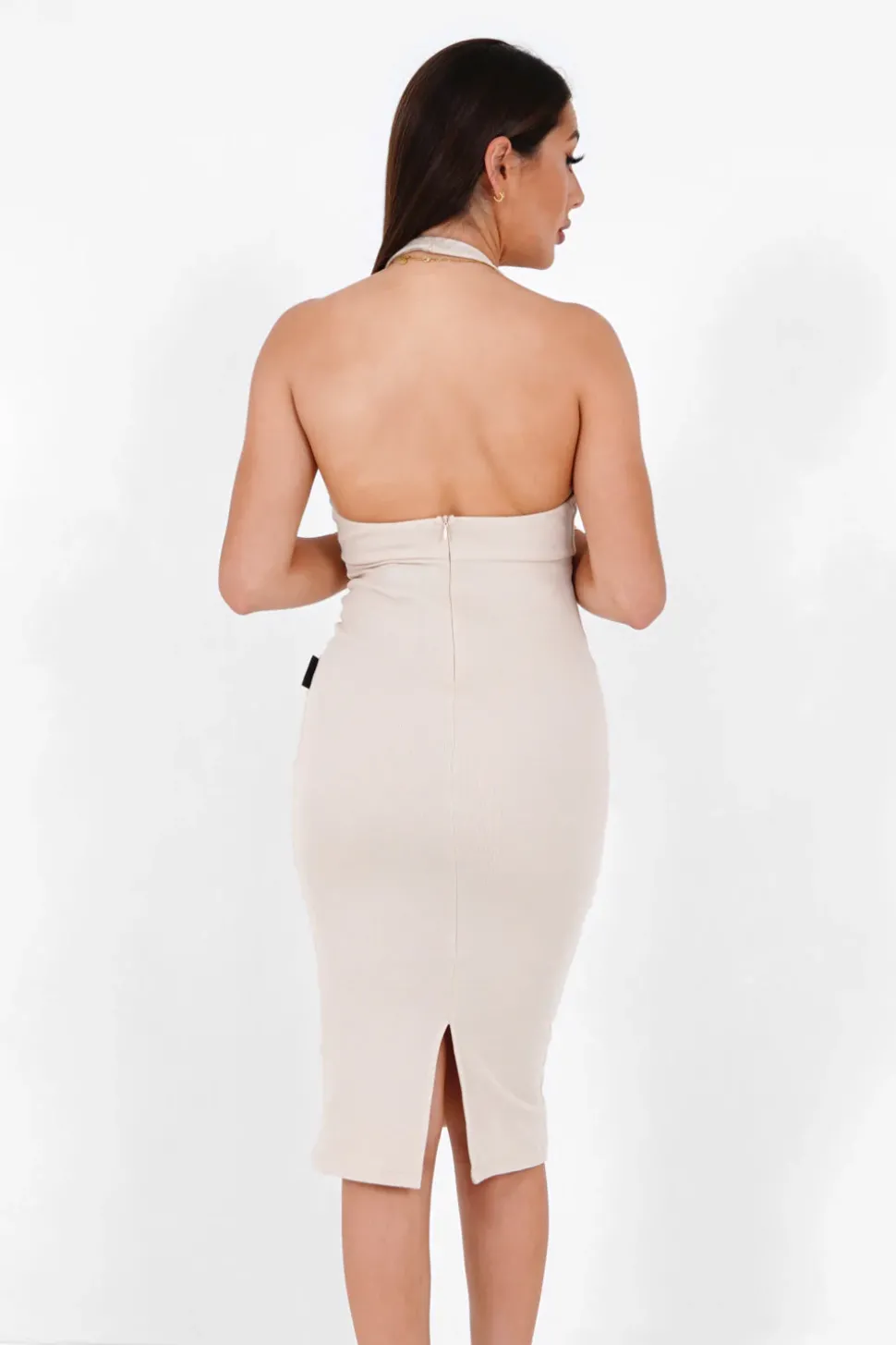 Robe Cotele Cordons Beige
