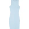 Robe Cotelee Moulante Bleu Clair