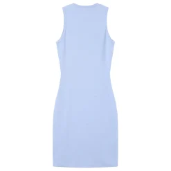 Robe Cotelee Moulante Bleu Clair