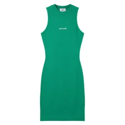 Robe Cotelee Moulante Vert