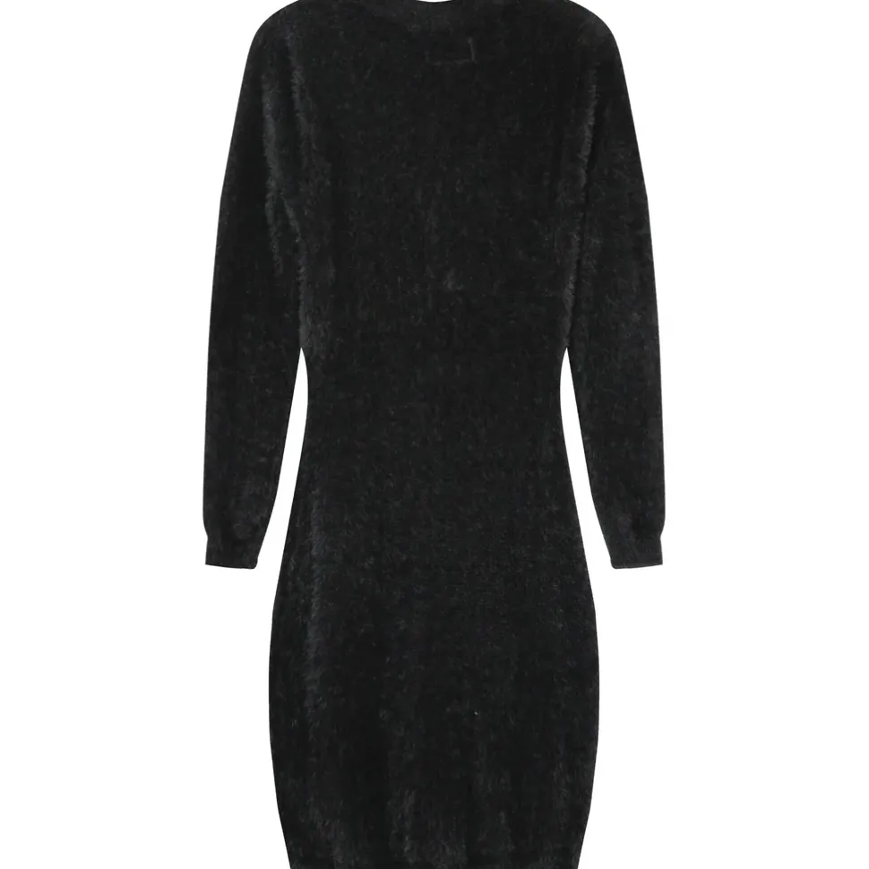Robe Courte Duveteuse Noir