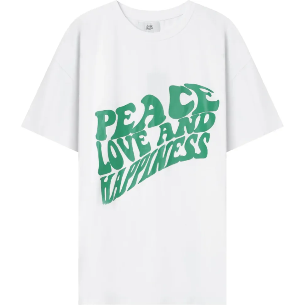 Robe Courte Peace Love Blanc