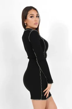 Robe Couture Surfilee Noir