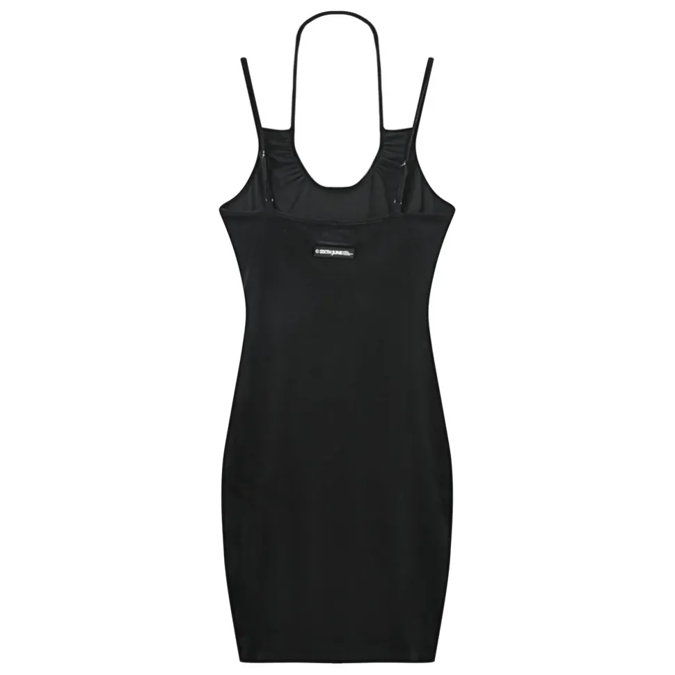 Robe Croisee Velours Cotele Noir