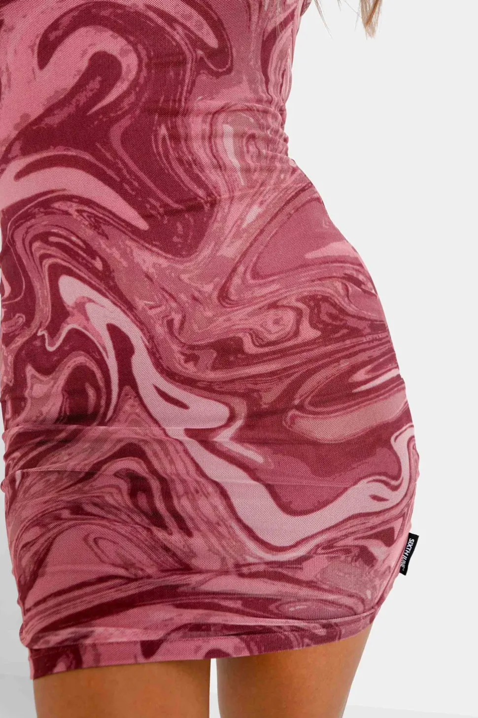 Robe Mesh Encre Rose