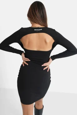 Robe Moulante Ouverture Dos Noir
