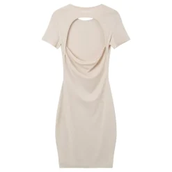 Robe Ouverture Dos Beige