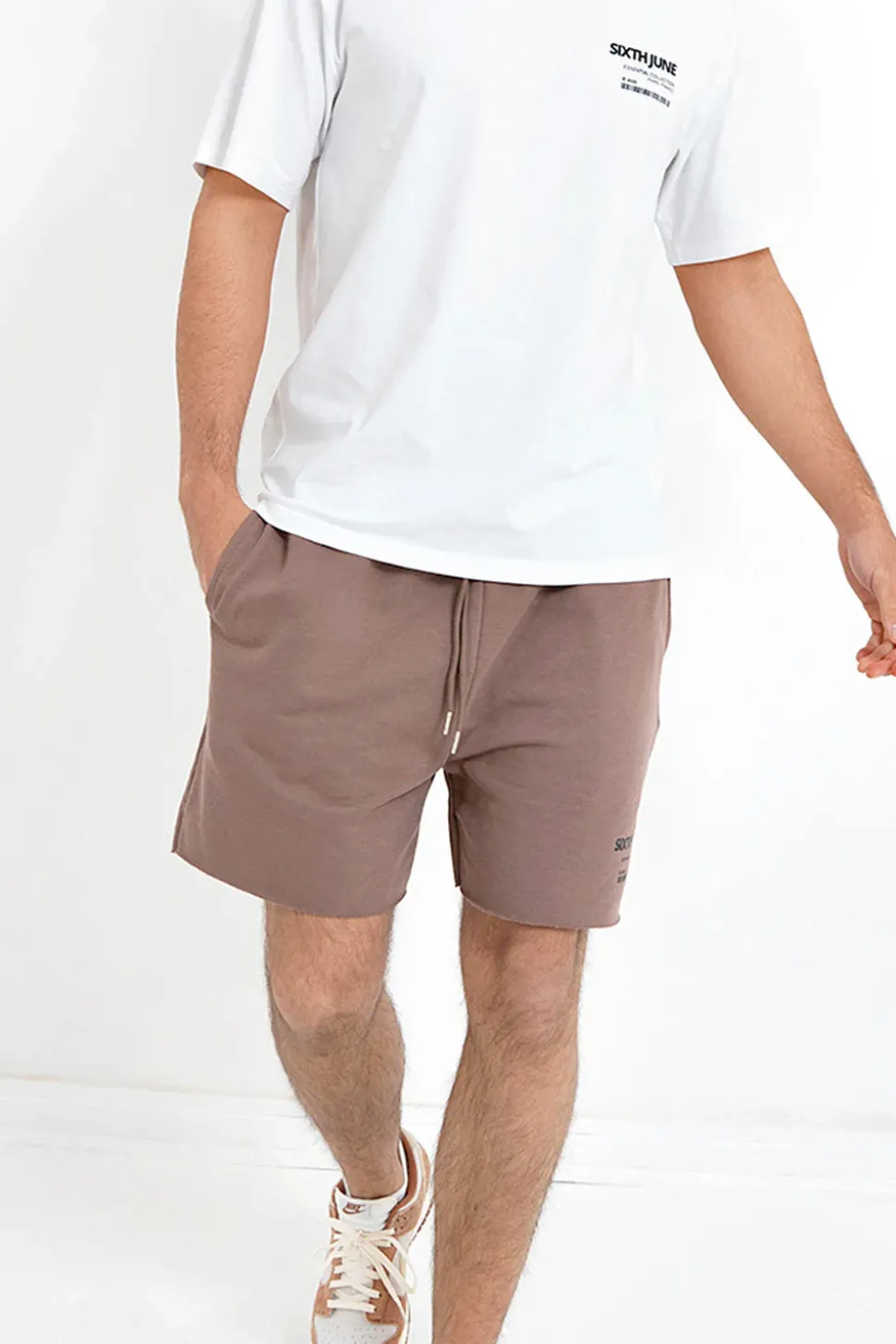 Short Barcode Bords Francs Marron Fonce