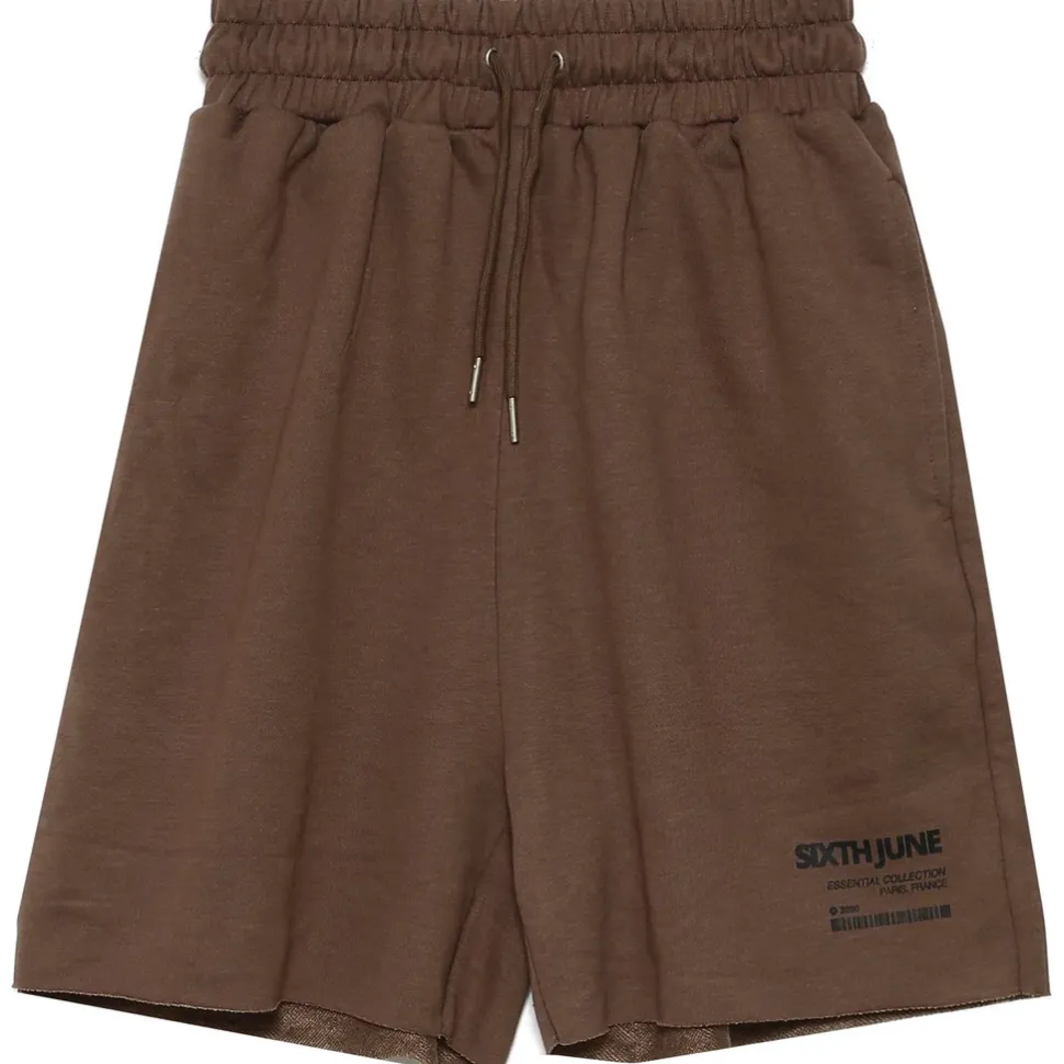 Short Barcode Bords Francs Marron Fonce