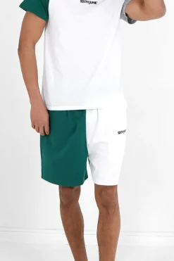 Short Bicolore Logo Vert