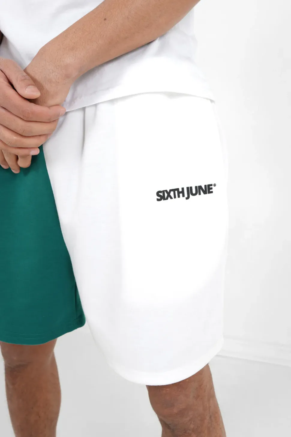 Short Bicolore Logo Vert