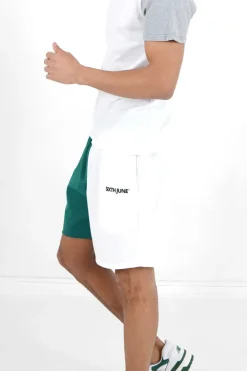 Short Bicolore Logo Vert