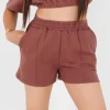 Short Confort Logo Marron