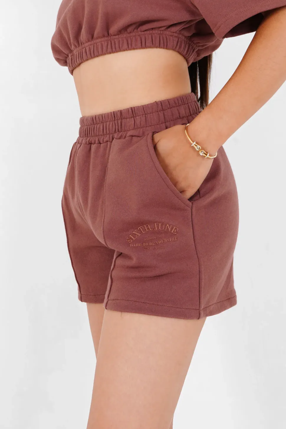 Short Confort Logo Marron
