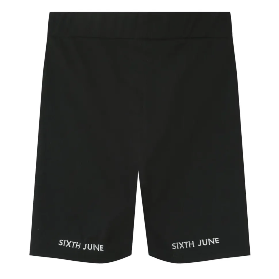 Short Court Satine Brode Noir