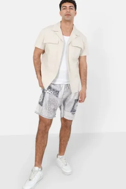 Short De Bain Bandana Beige
