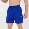 Short De Bain Logo Bleu Fonce