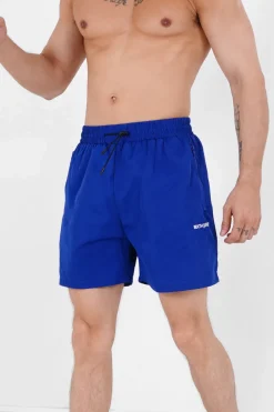 Short De Bain Logo Bleu Fonce