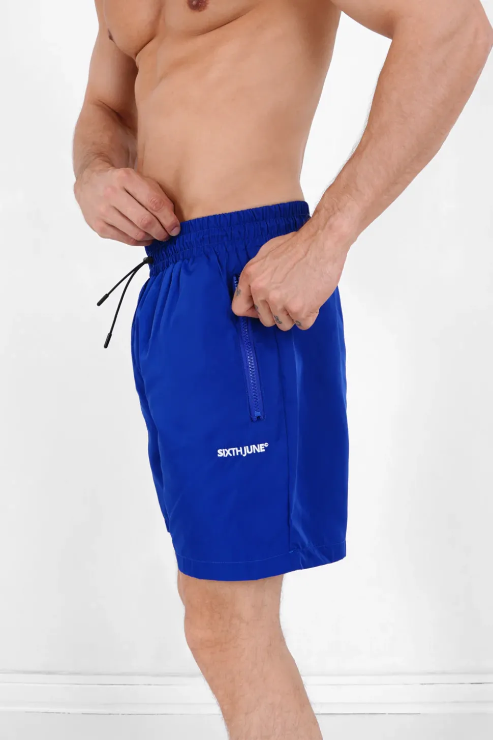 Short De Bain Logo Bleu Fonce