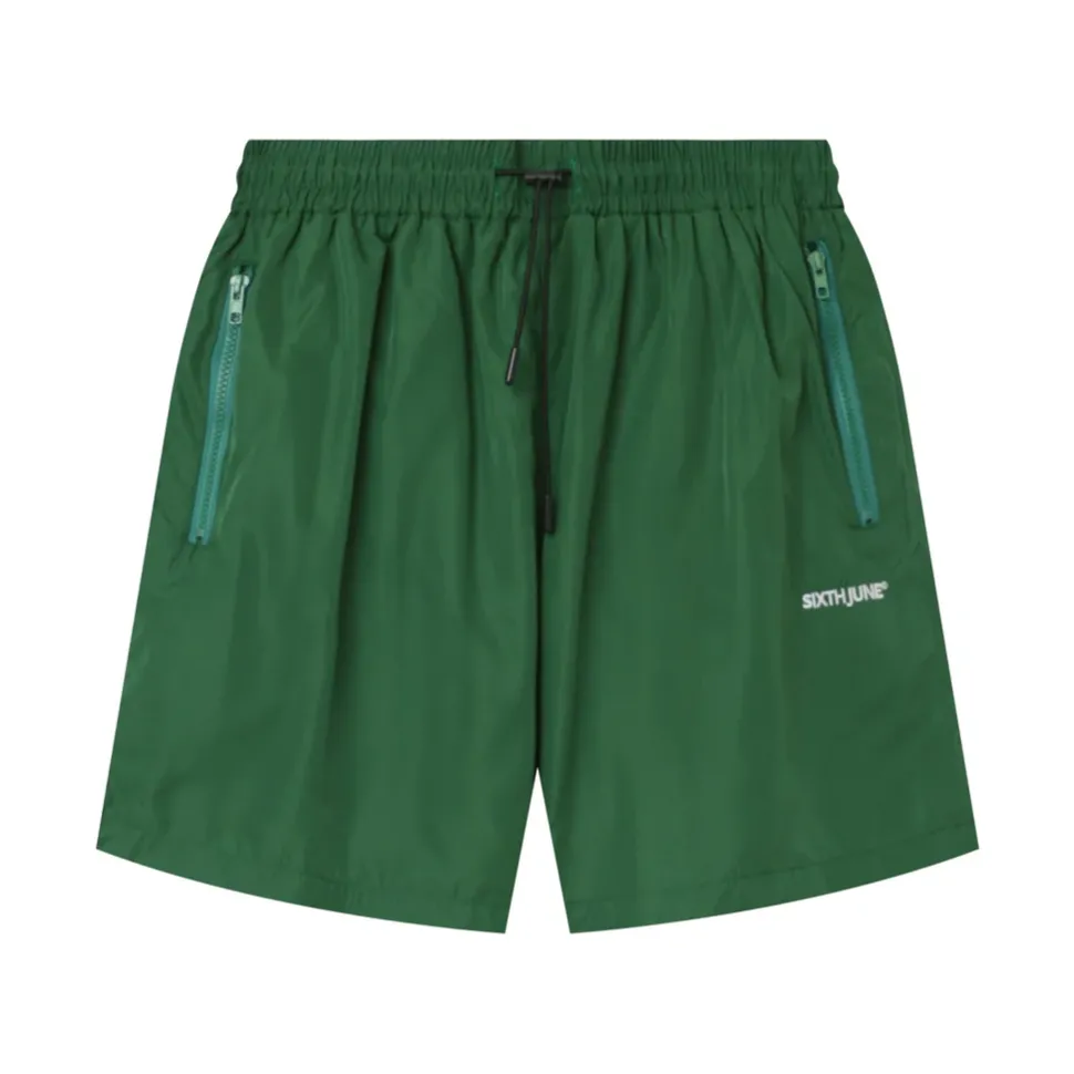 Short De Bain Logo Vert Fonce