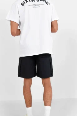Short De Bain Poches Cargo Noir