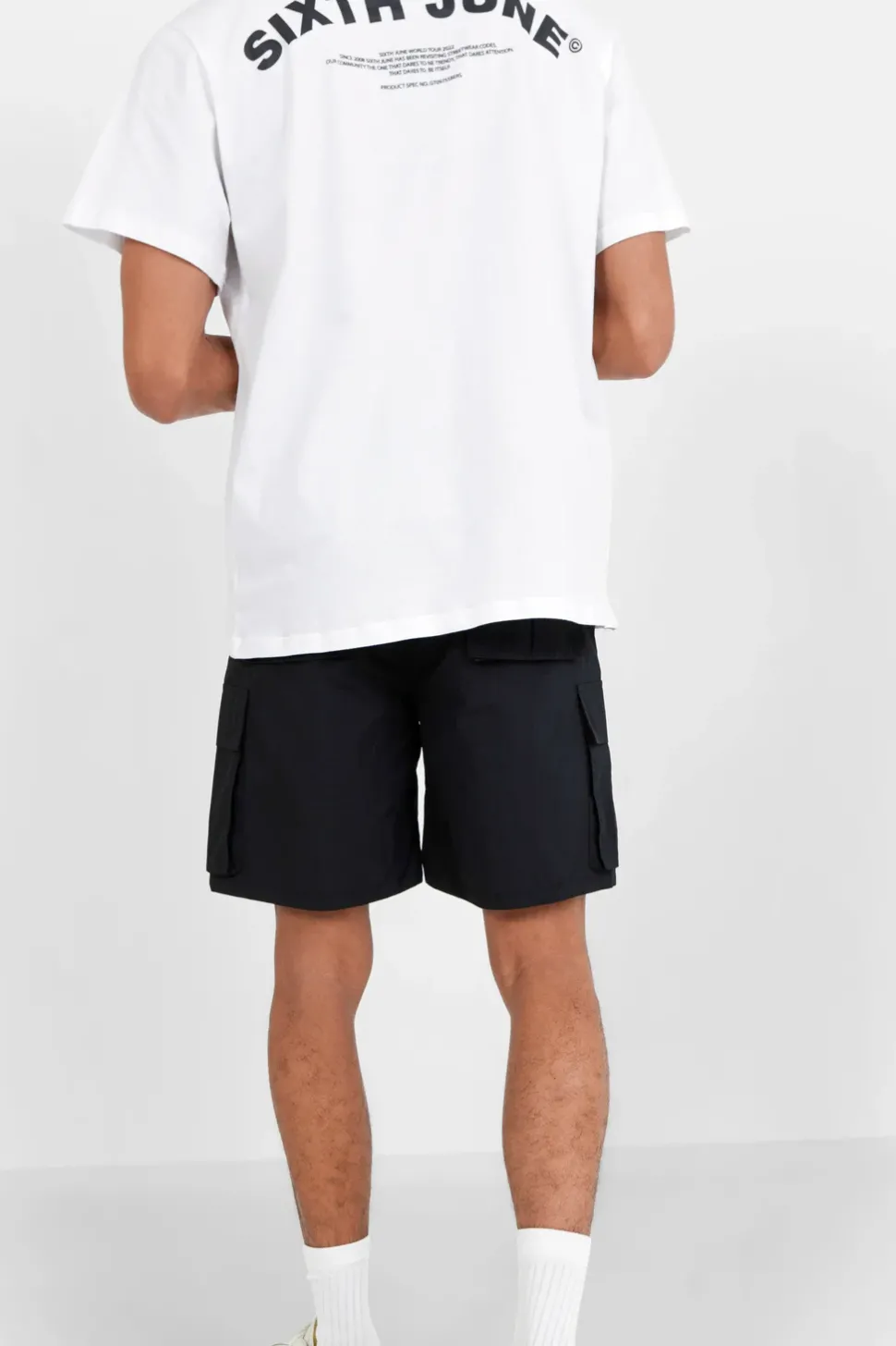 Short De Bain Poches Cargo Noir