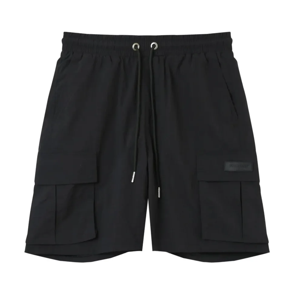 Short De Bain Poches Cargo Noir