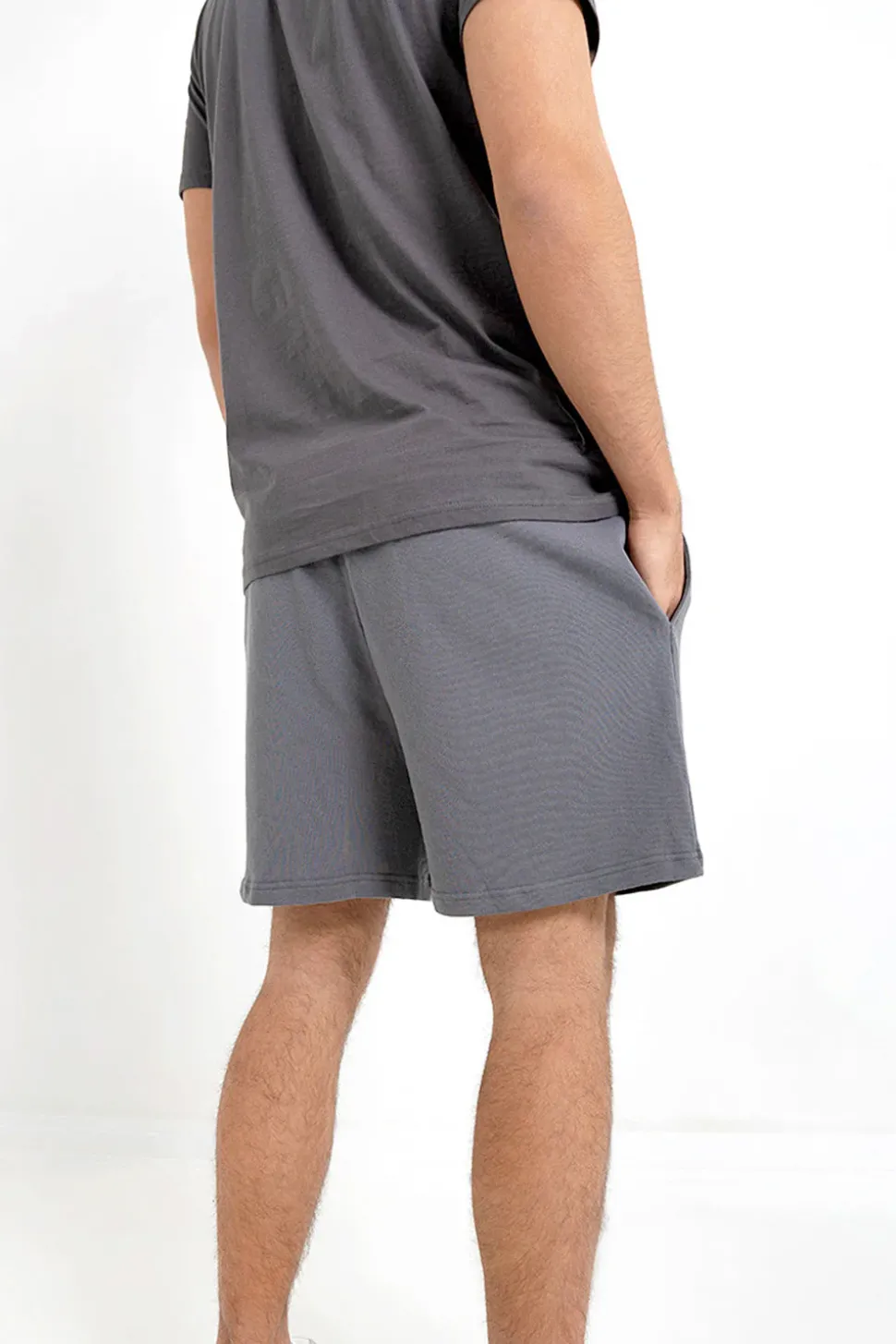 Short Essential Logo Gris Fonce