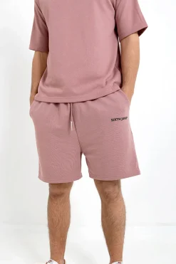 Short Essential Logo Rose Fonce