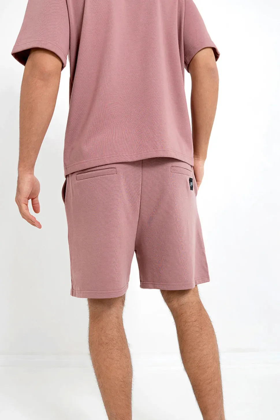 Short Essential Logo Rose Fonce