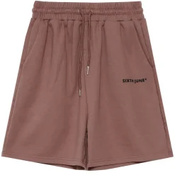Short Essential Logo Rose Fonce