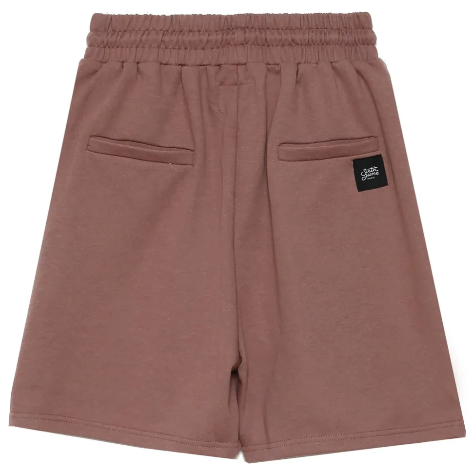 Short Essential Logo Rose Fonce
