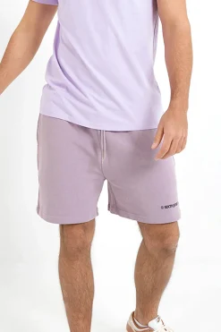 Short Essential Logo Violet Fonce