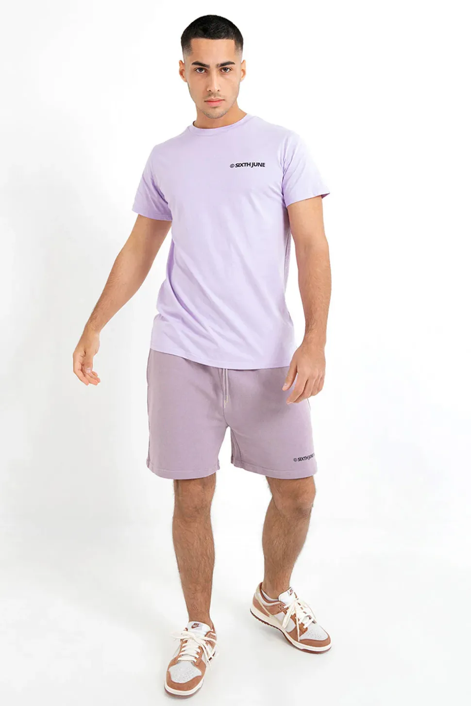 Short Essential Logo Violet Fonce