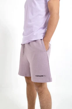 Short Essential Logo Violet Fonce