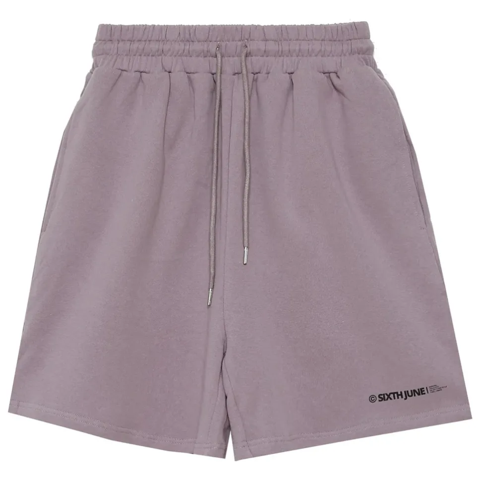 Short Essential Logo Violet Fonce