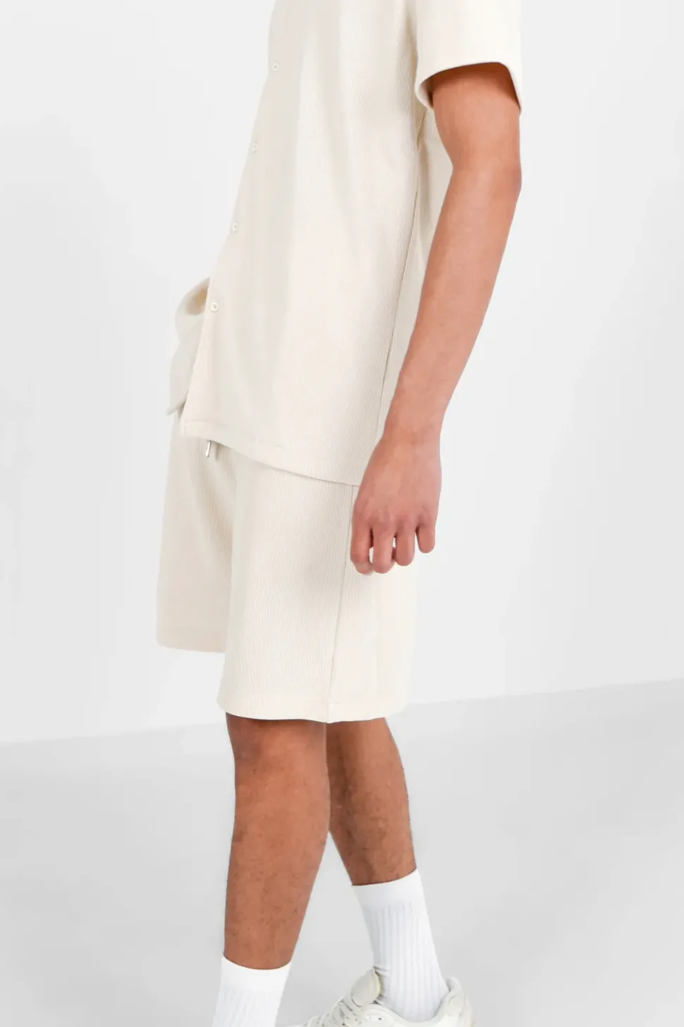 Short Fluide Plisse Beige
