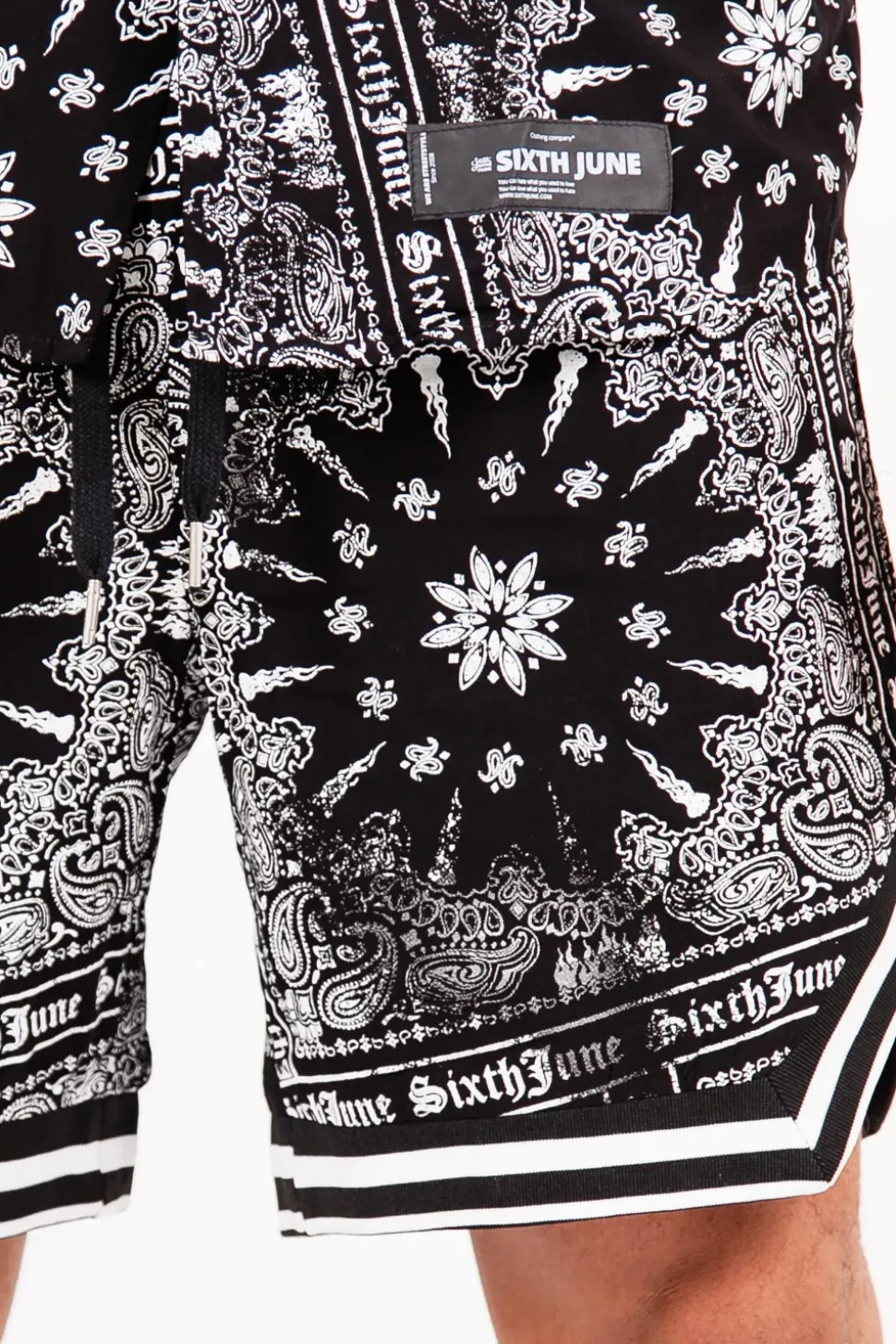 Short Imprime Bandana All-Over Noir