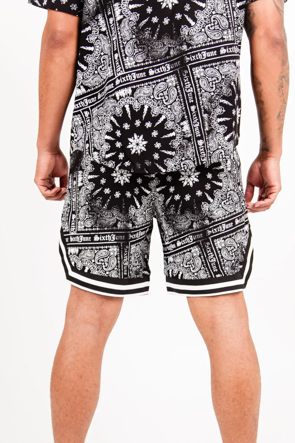 Short Imprime Bandana All-Over Noir