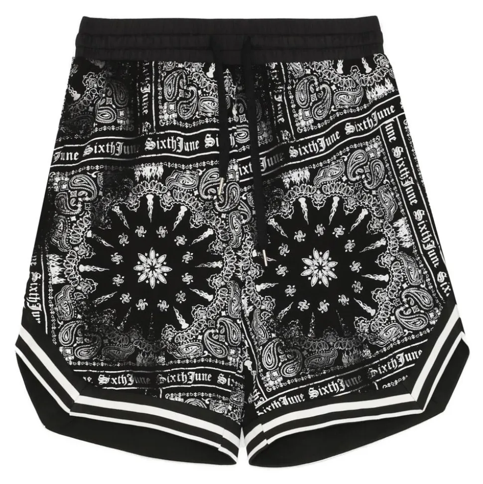 Short Imprime Bandana All-Over Noir