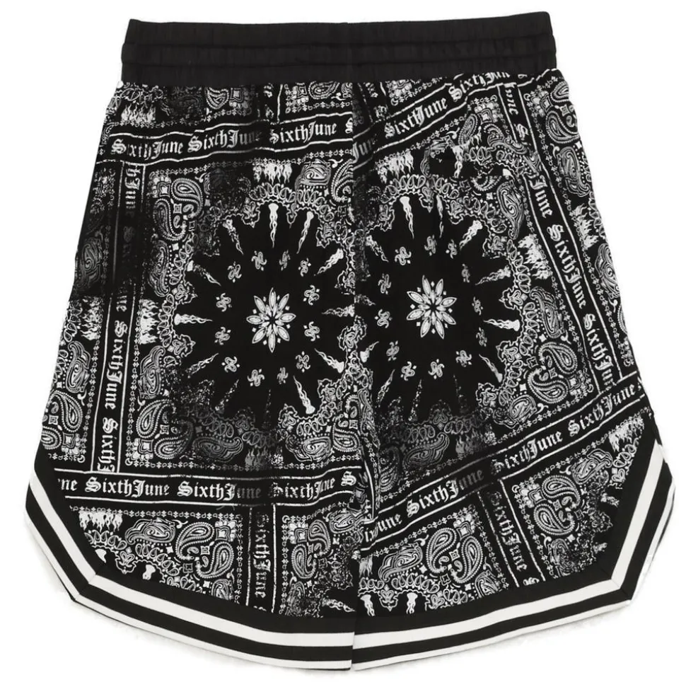 Short Imprime Bandana All-Over Noir