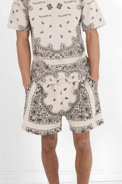 Short Imprime Bandana Beige