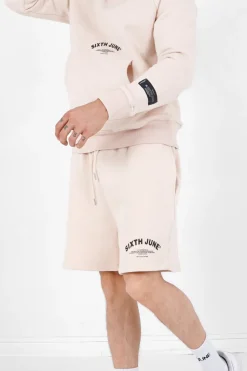 Short Logo Incurve Beige