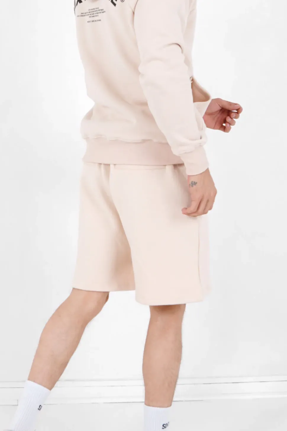 Short Logo Incurve Beige