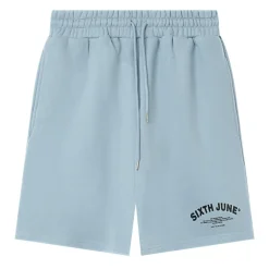 Short Logo Incurve Bleu Clair